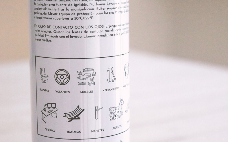 Instrucciones del spray higienizante