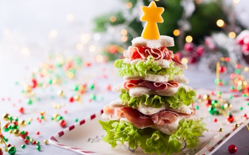 Árbol de Navidad de sandwich