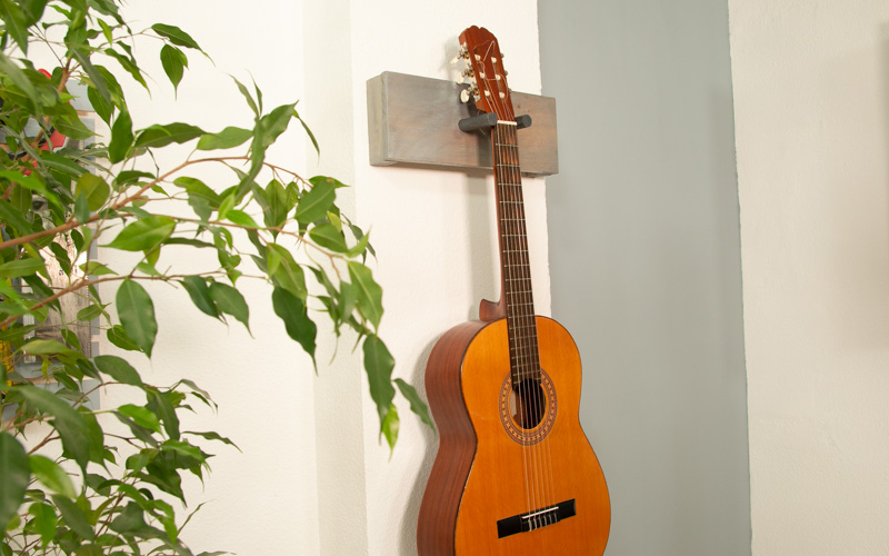 Soporte para la guitarra casero