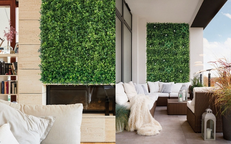 Decoración con jardines verticales en interior