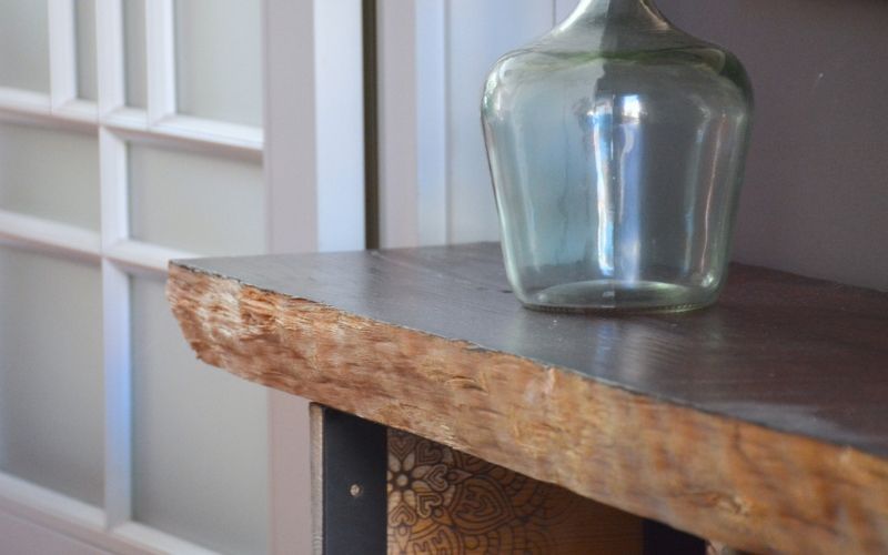Banco de madera para decorar