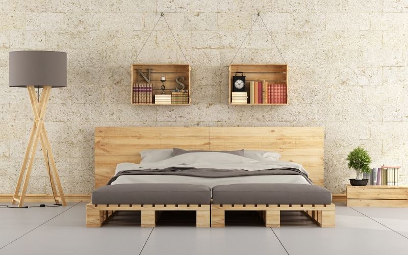 Cabecero de madera de pino