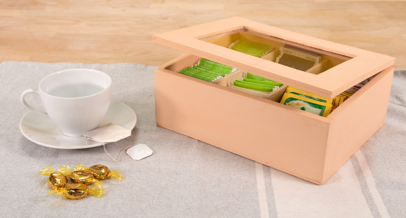 Caja de té de madera Cadena88