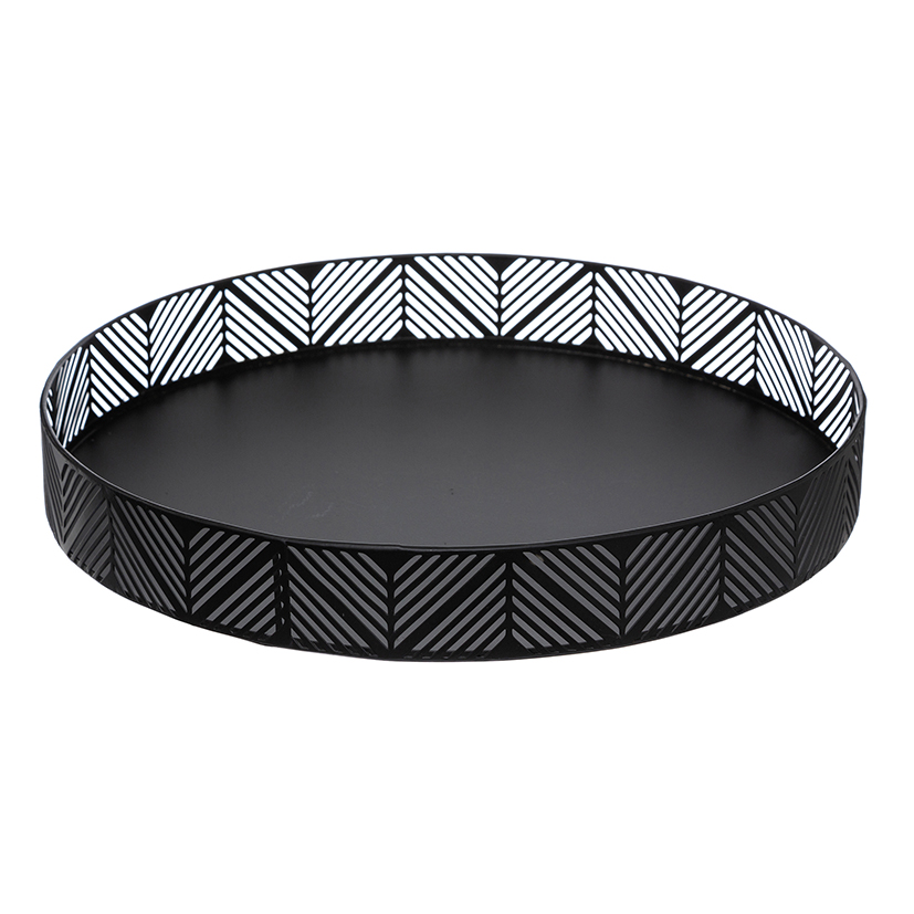 Bandeja metálica friso ø 30 cm