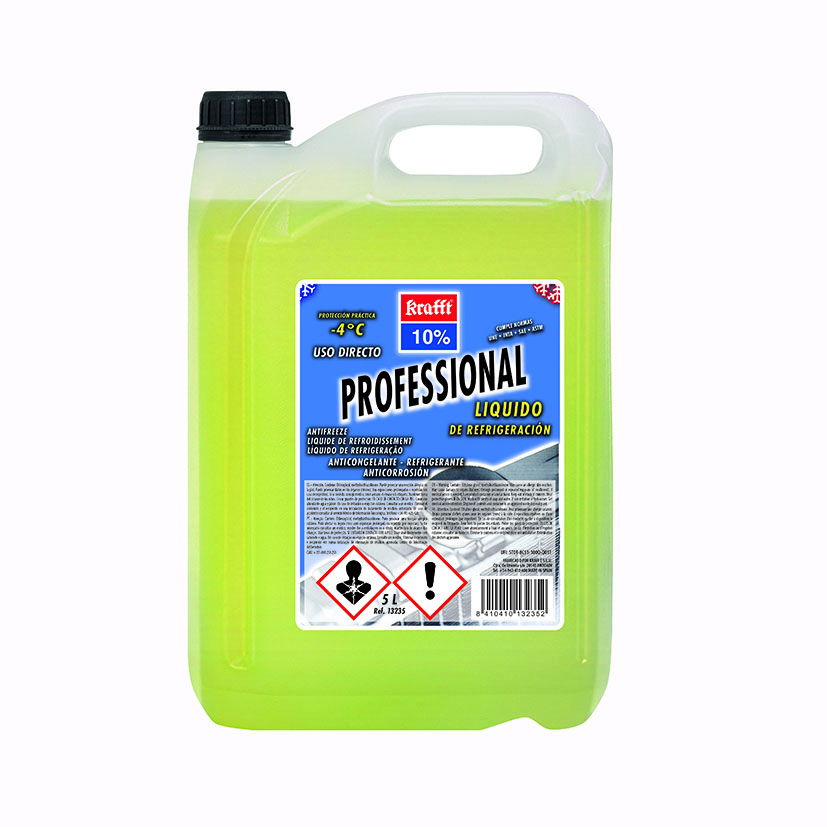 Refrigerante anticongelante KRAFFT Professional 5 L - Concentración 10%
