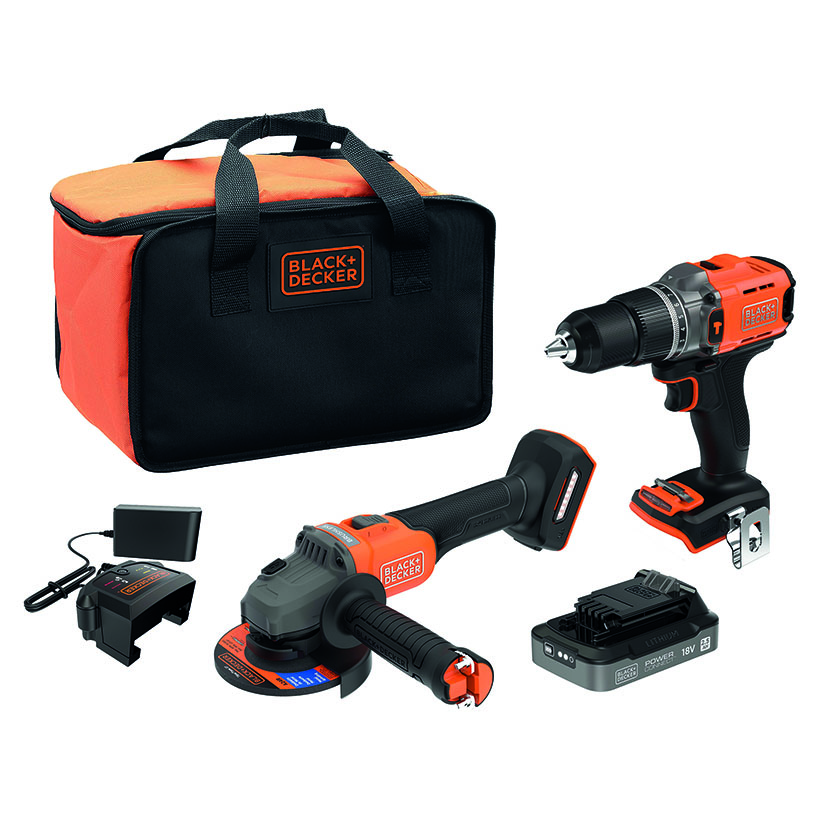 Kit taladro + amoladora batería BLACK&DECKER BCK24E1SB-QW 18V