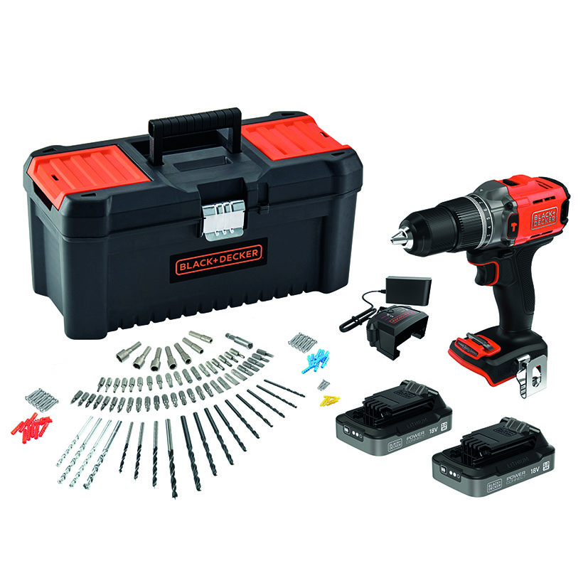 Kit taladro batería BLACK&DECKER BCD383D2TA-QW 18V