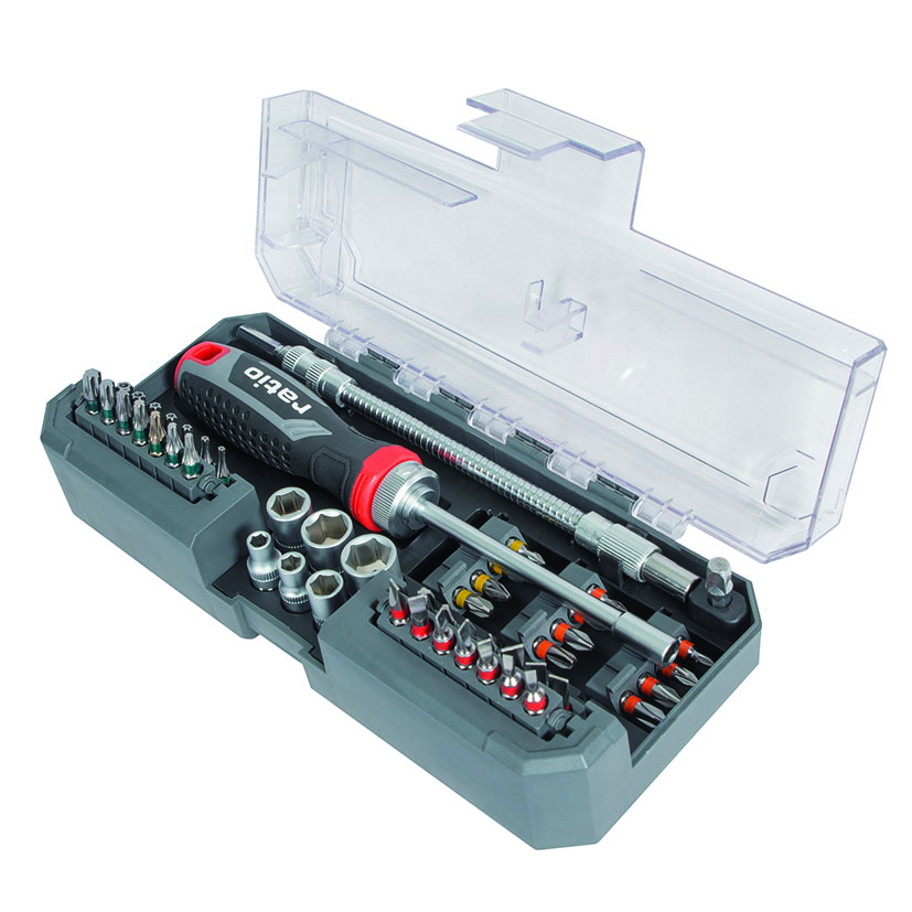 Destornillador 50 en 1 portapuntas carraca reversible RATIO 7303H50