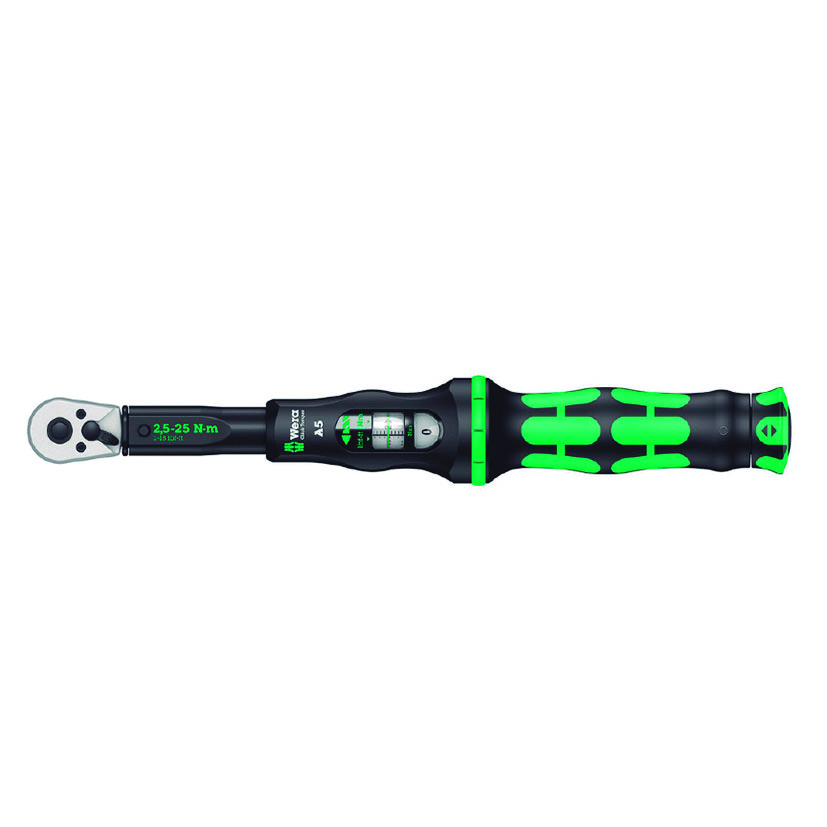 Llave dinamométrica reversible WERA Click - torque - Mod. A5 1/4" 2,5-25 Nm