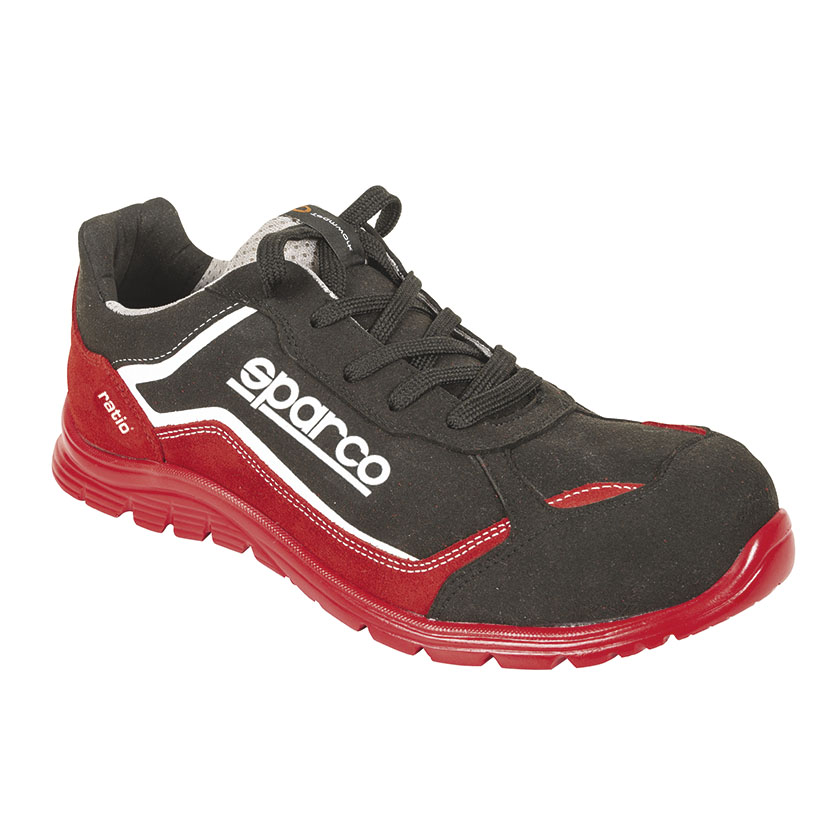Zapato de seguridad punto rojo y azul deals