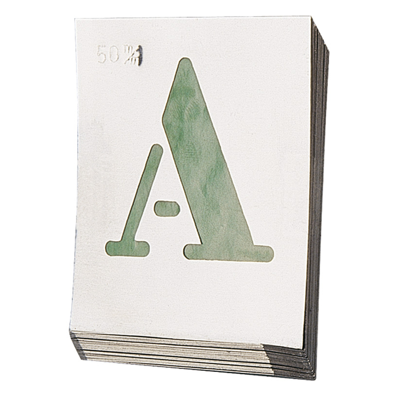 Abecedario aluminio tipografía con serita