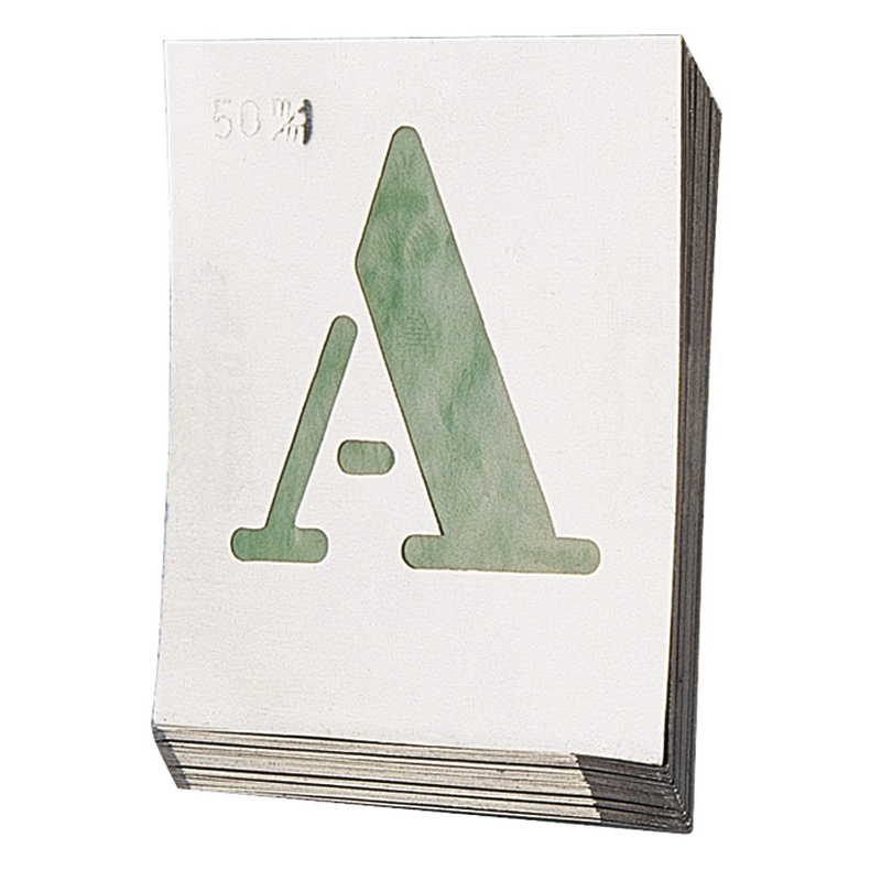 Abecedario Egyp aluminio tipografía con serita