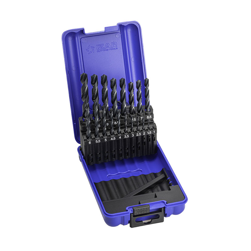 Estuche 19 brocas metal HSS IZAR DIN338 N
