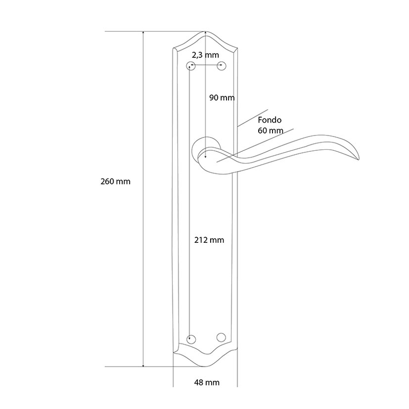 Manilla con placa JANDEL EQ-9501