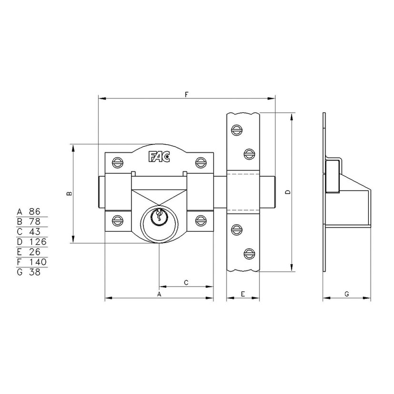 Cerrojo FAC modelo 91C/80