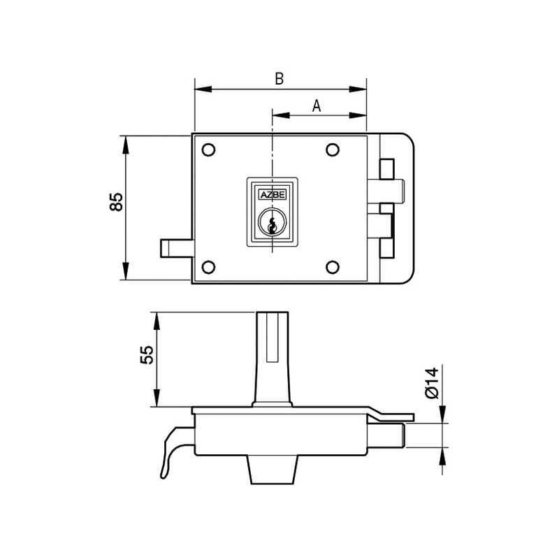 Cerradura sobreponer YALE modelo 6 100mm