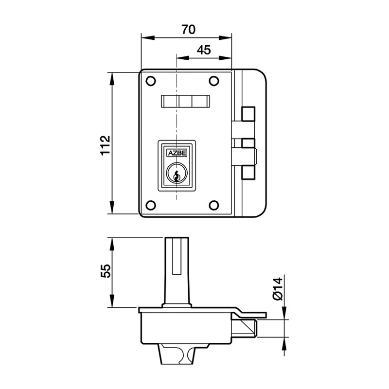 Cerradura sobreponer YALE modelo 10