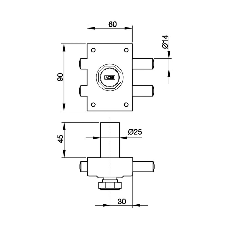 Cerradura sobreponer YALE modelo 16 perfil pera