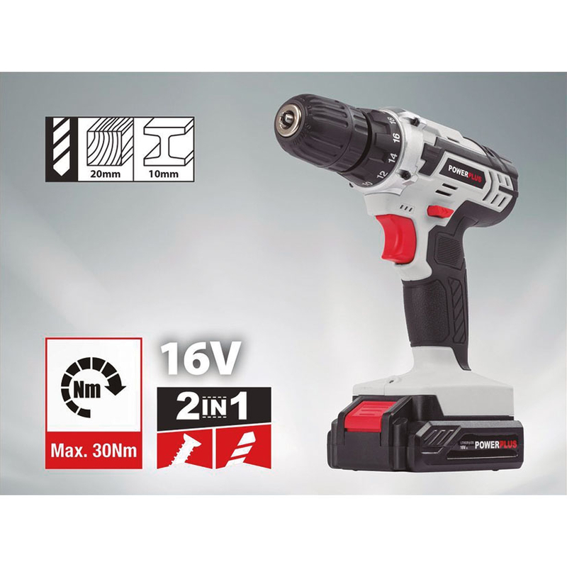 Atornillador batería POWERPLUS PQWC1061