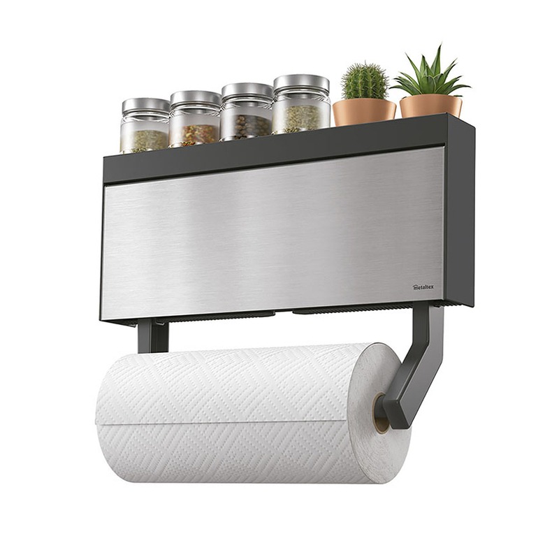 Portarrollos pared cocina METALTEX Tango inox