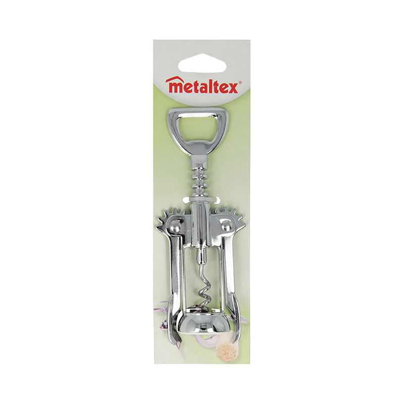 Sacacorchos doble palanca METALTEX cromado