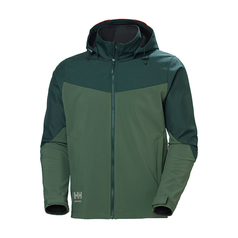 Chaqueta softshell HELLYHANSEN Oxford Hooded Verde oscuro