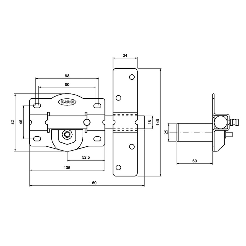 Cerrojo ILARGI modelo 1202