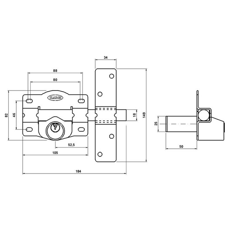 Cerrojo ILARGI modelo 1203S