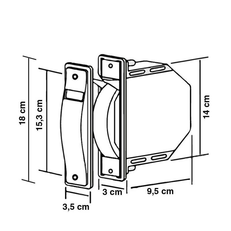 Recogedor Persiana Universal Empotrado Cinta 14 Mm Ehl