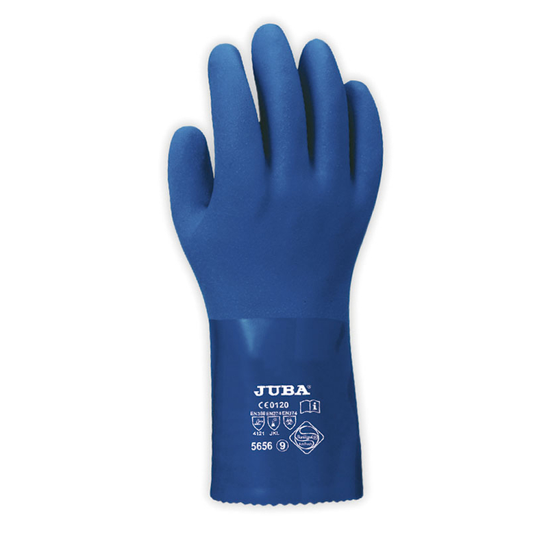 Guantes PVC JUBA 5656 con soporte de algodón