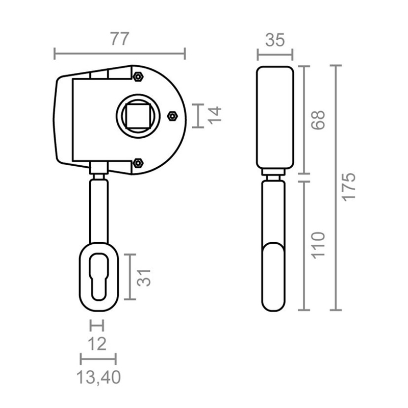 Mecanismo enrollar toldo doble MICEL TLD05