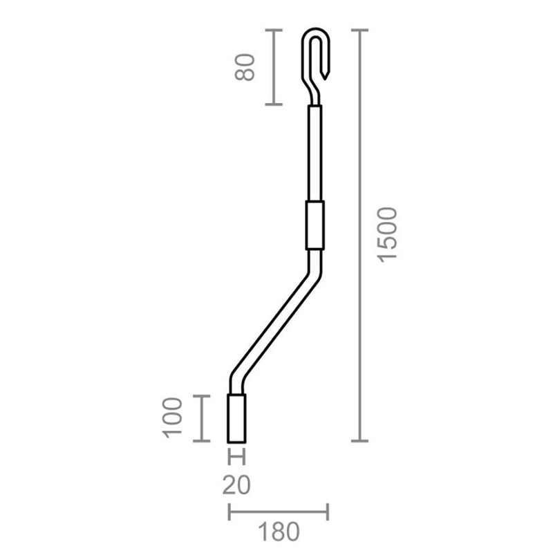 Manivela toldo MICEL TLD06 180x180x1500 mm