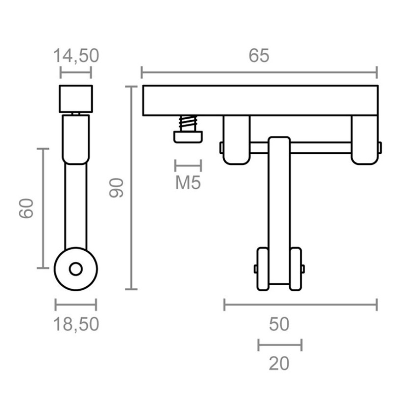 Polea corredera pérgola MICEL TLD21  60 mm