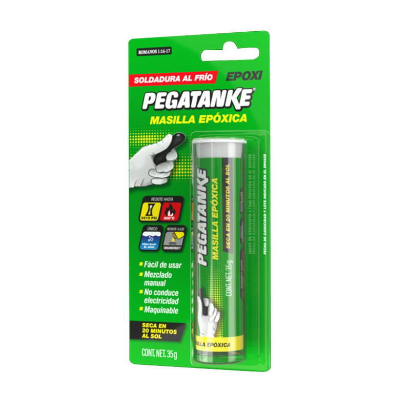 Masilla epóxica bicomponente acero PEGATANKE Gris 35 gr
