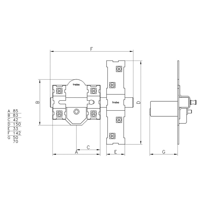 Cerrojo TRABA modelo 301R
