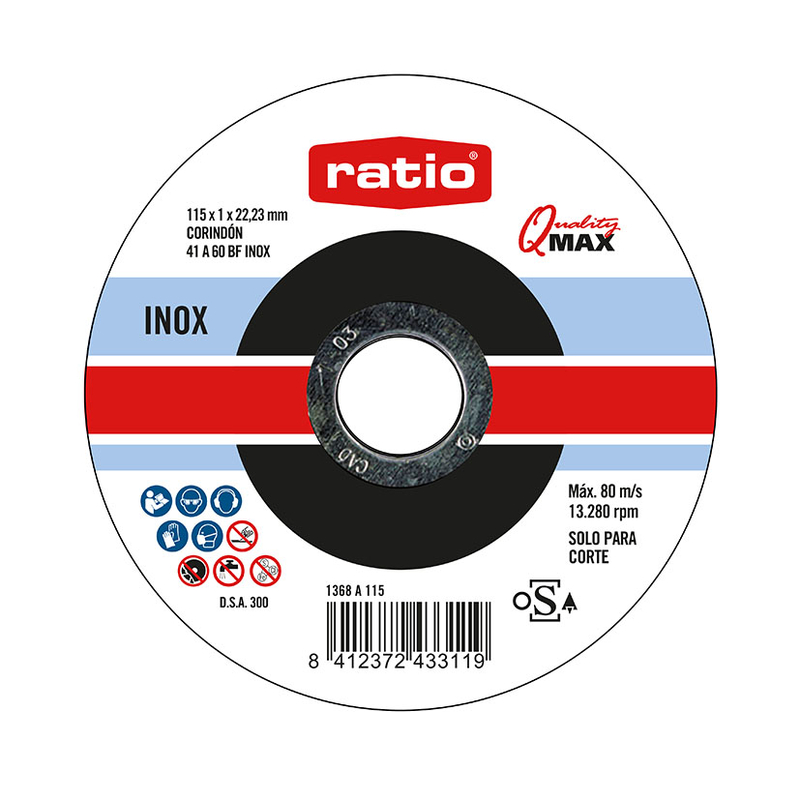 Disco de corte inox/metal RATIO Quality Max. 25 unidades