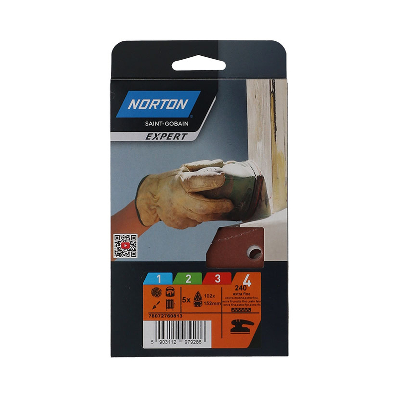 Hoja abrasiva NORTON Expert lijadora delta  5 unidades