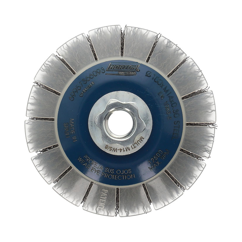 Cepillo taza cónico NORTON Expert con guarda alambre ondulado
