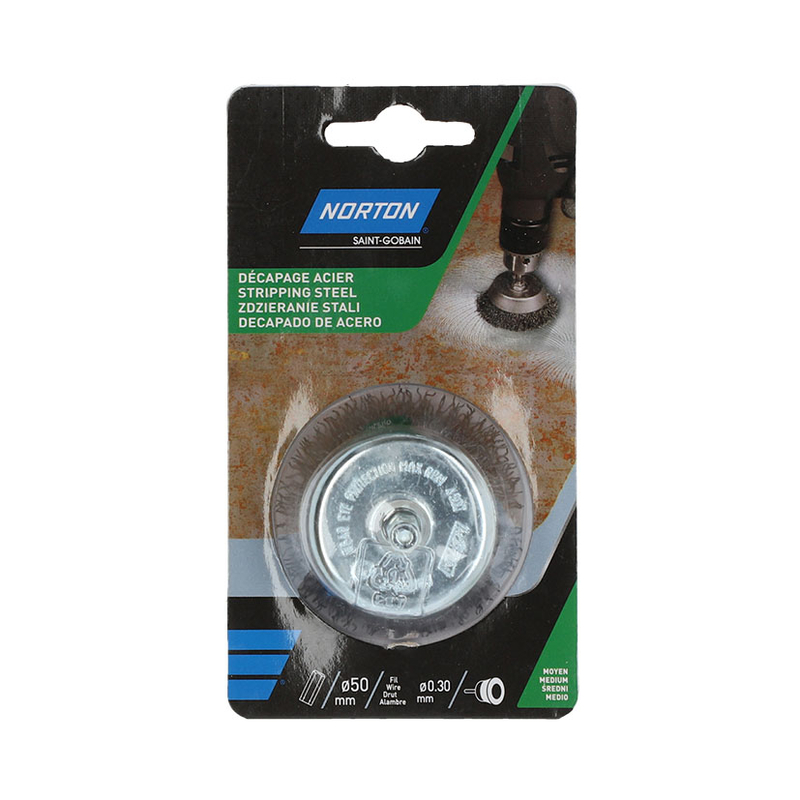 Cepillo abrasivo copa NORTON Expert para taladro