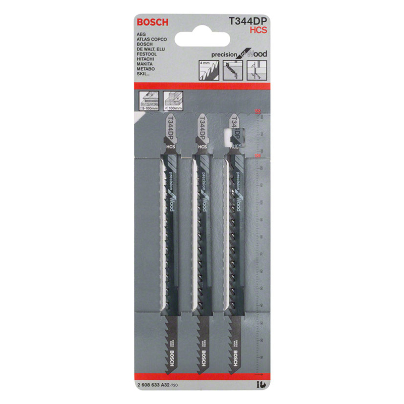 Hoja sierra de calar BOSCH T344 DP 3 unidades