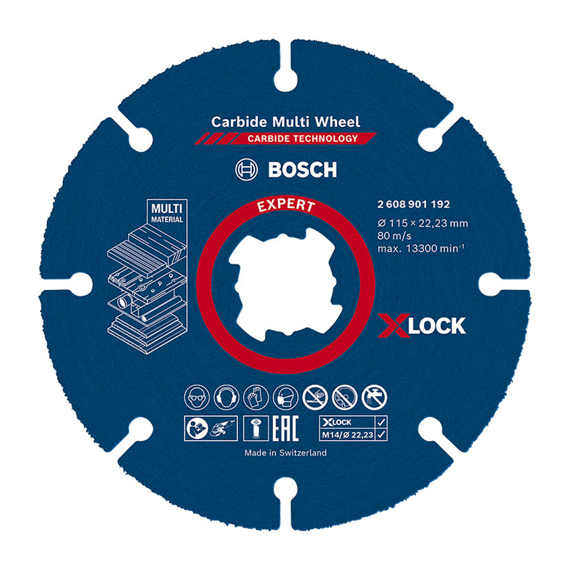 Disco multimaterial BOSCH  ExpertCarbide MultiWheel X-Lock