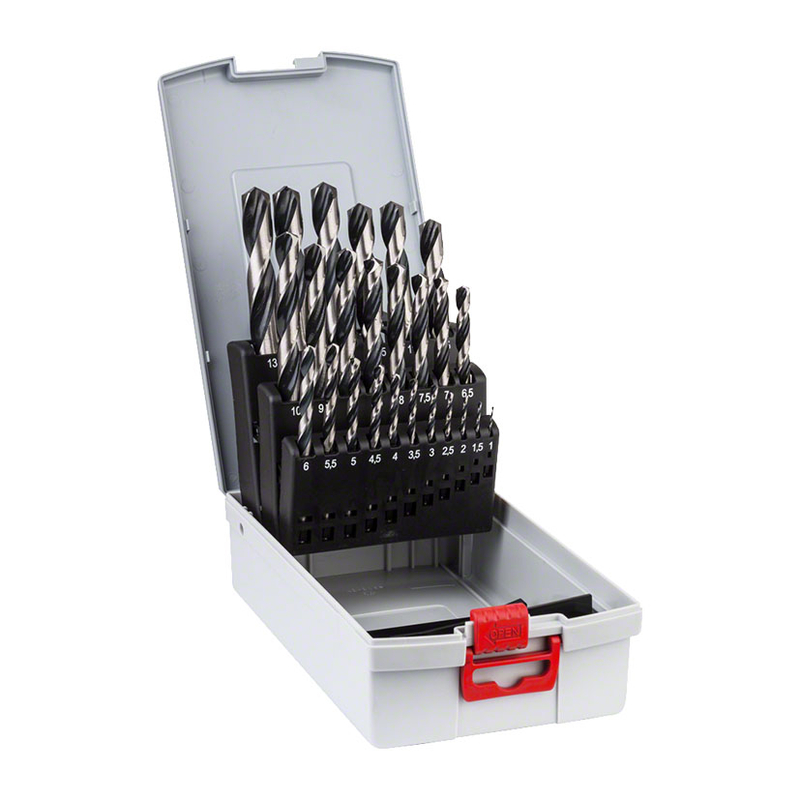 Estuche 25 brocas metal HSS BOSCH PointeQ Probox 25
