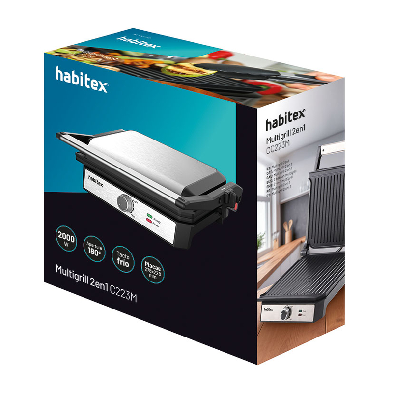 Multigrill 2 en 1  HABITEX CC223M 2.000 W