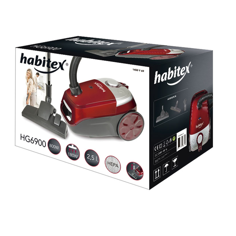 Aspirador con bolsa HABITEX 800W HG6900