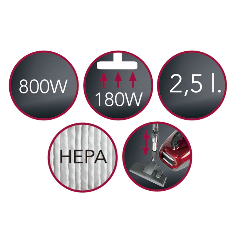 Aspirador con bolsa HABITEX 800W HG6900