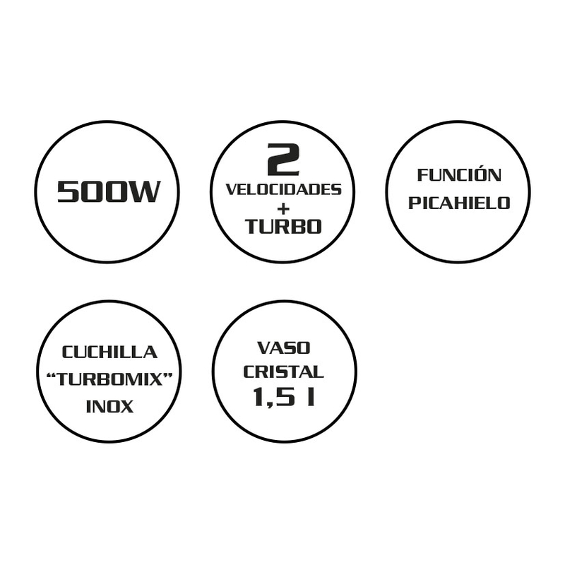Batidora de vaso 500W HABITEX Style SC2800