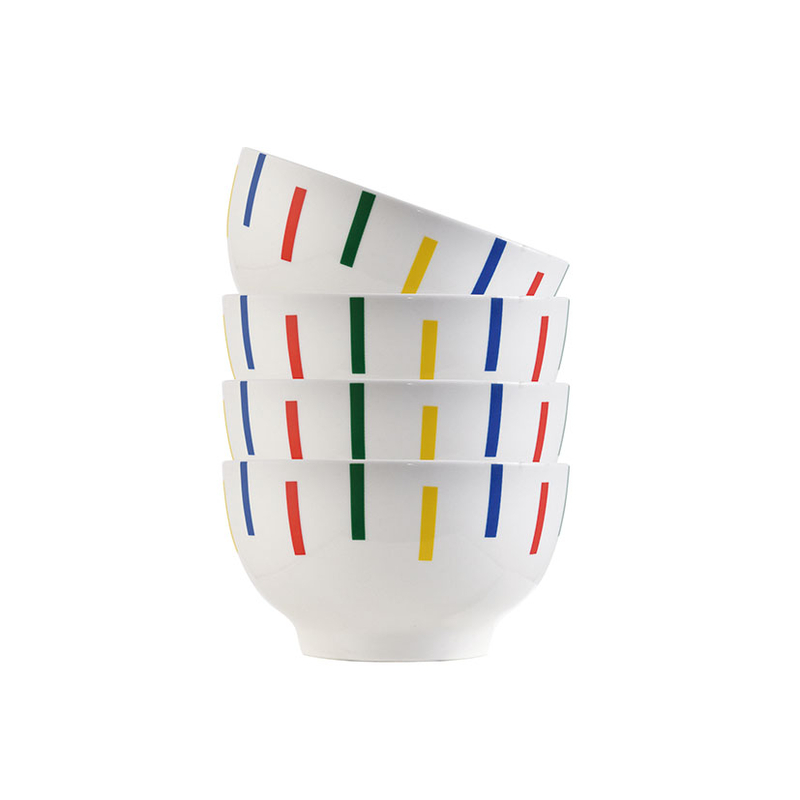 Juego 4 bols BENETTON New Bone Chine Rainbow