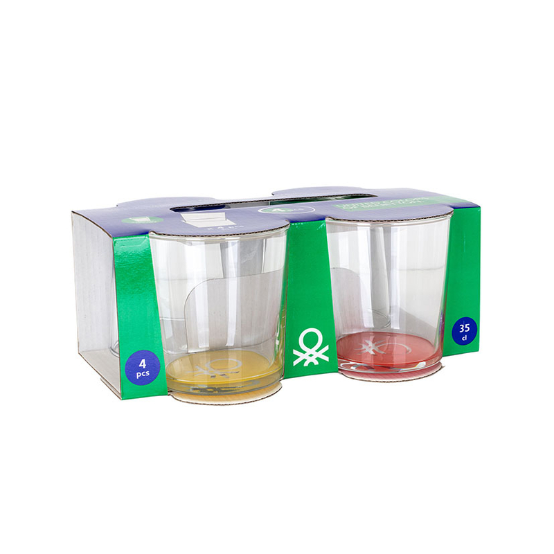 Juego 4 vasos BENETTON  Rainbow