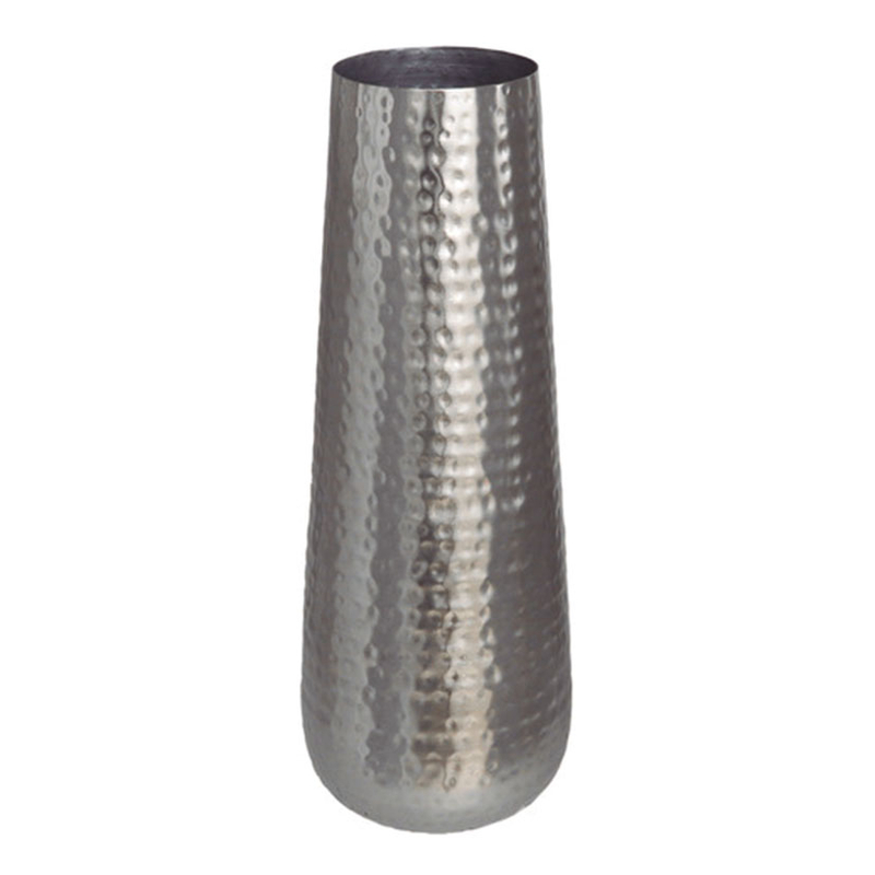 Jarrón decorativo Fluted plateado
