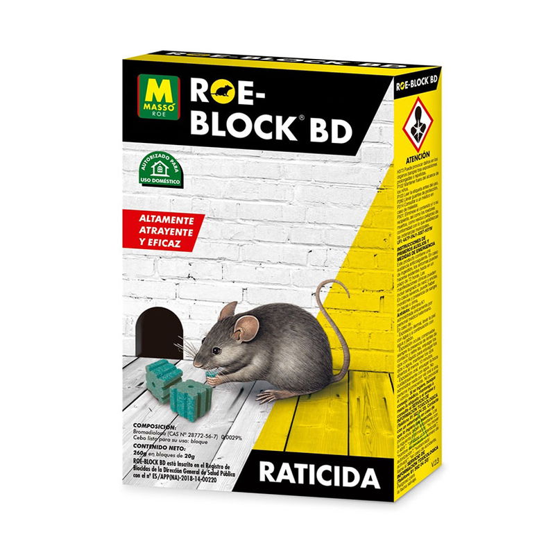 Raticida MASSÓ Roe-block 260 gr